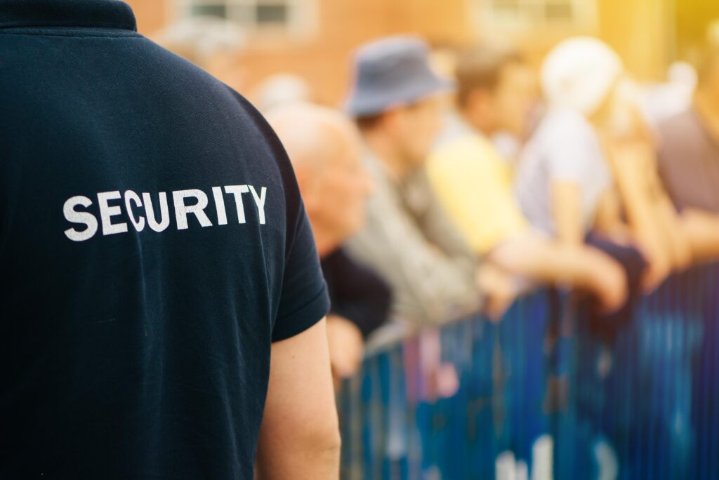 Security guard at event
