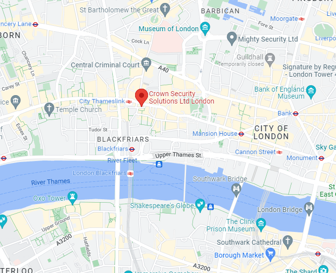 Map of office location in London